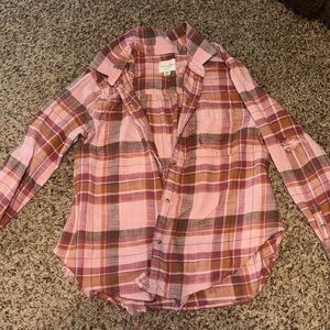 Pink and Brown Flannel